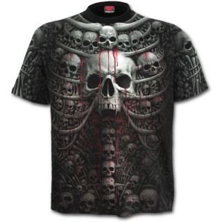 T-shirt homme gothique  cage thoracique style catacombes