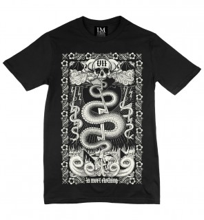 T-shirt homme gothique Firestorm (BW/B) - LA Mort Clothing