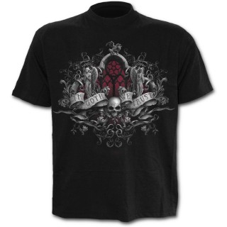 T-shirt homme "In Goth we trust" avec anges et tte de mort