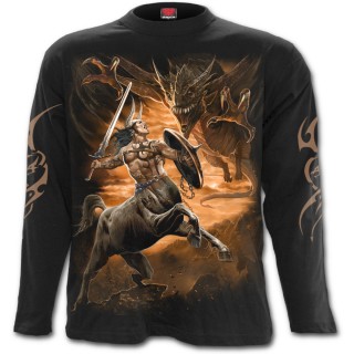 T-shirt homme manches longues  Centaure chasseur de dragon