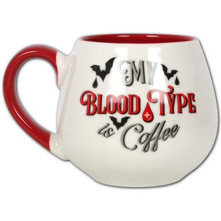 Tasse MY BLOOD TYPE IS COFFEE (mon groupe sanguin est caf)