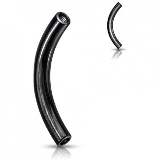 Tige / barre courbe en titane noir pour piercing filetage interne