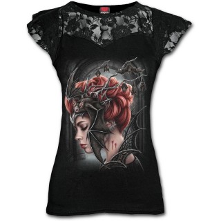 Top femme dentelles  reine de la nuit vampire