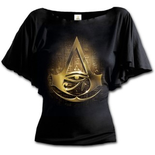 Top femme manches voiles  logo Assassins Creed Origins