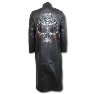 Trench homme gothique similicuir  crane form d'ossements