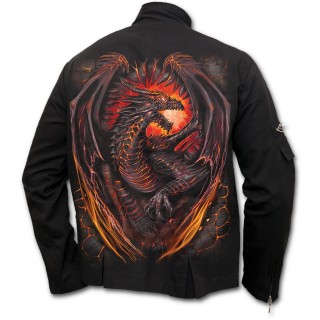 Veste gothique homme avec dragon flamboyant