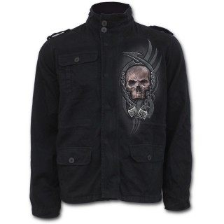 Veste homme gothique style militaire avec La Mort "BOSS REAPER"