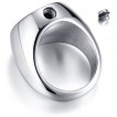 Bague chevalière homme acier à urne funéraire