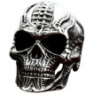 Bague homme gothique acier crane biom�canique