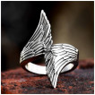 Bague homme gothique � ailes d'ange style m�di�val