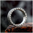 Bague homme viking runique en acier vieilli