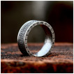 Bague homme viking runique en acier vieilli