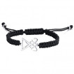 Bracelet corde homme à symbole satanique inox