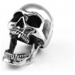 Pendentif gothique Crane de vampire bouche ouverte en acier