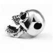 Pendentif gothique Crane de vampire bouche ouverte en acier