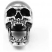 Pendentif gothique Crane de vampire bouche ouverte en acier