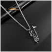 Pendentif homme Faucheuse (La Mort) en acier (chaine incluse)
