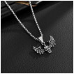 Pendentif homme t�te de mort vampirique en acier (chaine incluse)
