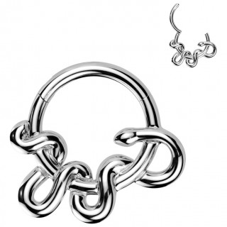 Anneau charni�re � Serpent enroul� (en acier haute pr�cision)