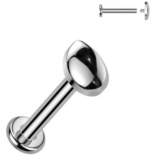 Piercing labret goutte d'eau en titane (l�vre et oreille)