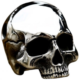 Pendentif t�te de mort lustr�e en acier