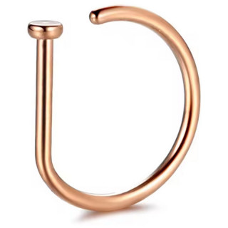 Piercing nez nostril anneau "rose gold" � jonc droit en Titane ASTM F-136