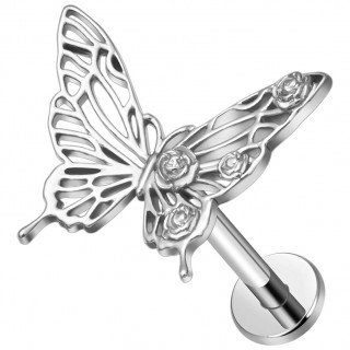 Piercing oreille Papillon royal Titane (lobe, h�lix, flat...)