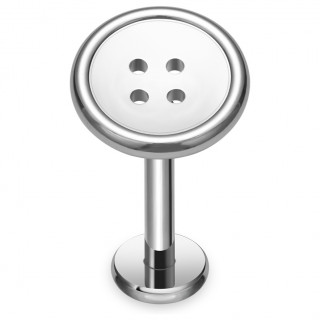 Piercing oreille Titane en forme de bouton large (lobe, h�lix, flat..)